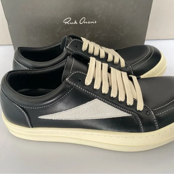 Rick Owens Black and White Men's Shoes